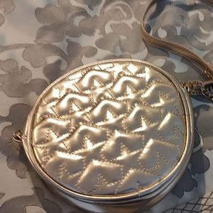 Little girls purse. Rose gold. Quilted with stars embossed.